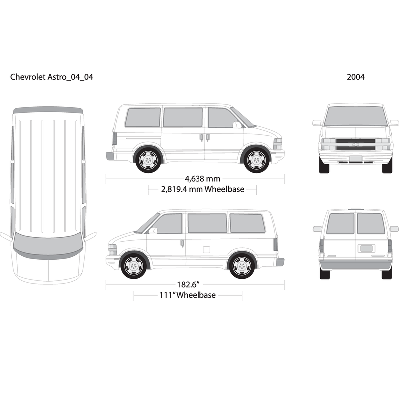 2004 Chevy Astro V04 Vehicle Wrap Template