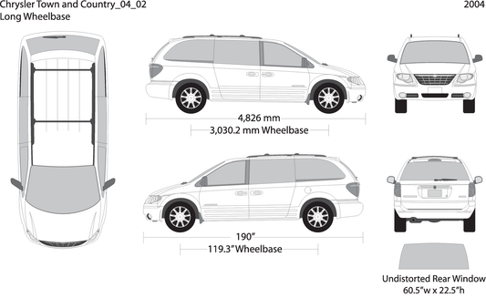 2004 Chrysler Town And Country V02 Vehicle Wrap Template