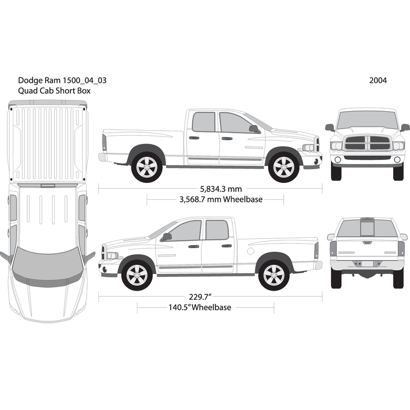 2004 Dodge Ram 1500 V03 Vehicle Wrap Template