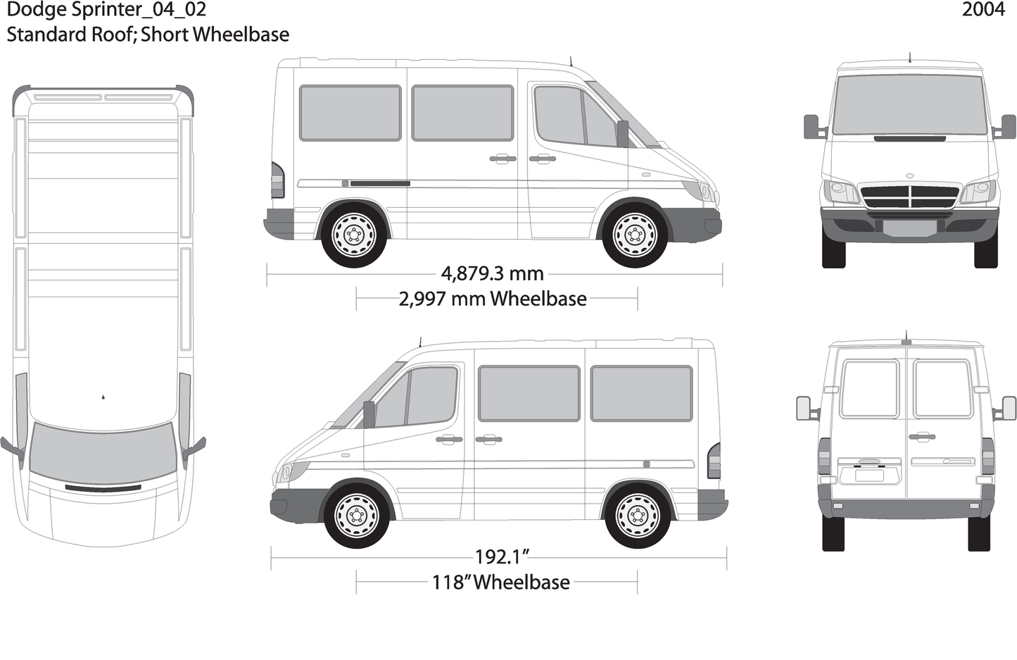 2004 Dodge Sprinter V02 Vehicle Wrap Template