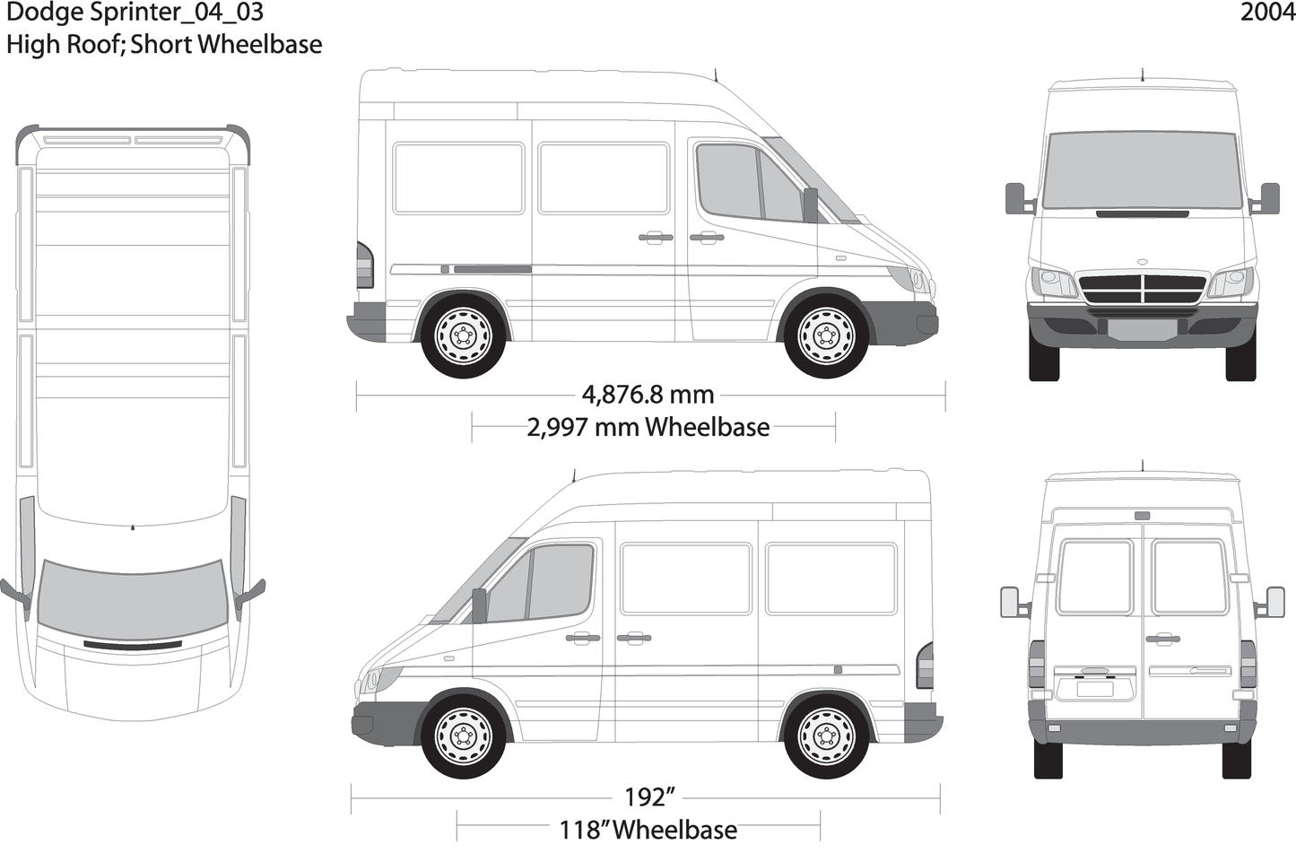 2004 Dodge Sprinter V03 Vehicle Wrap Template