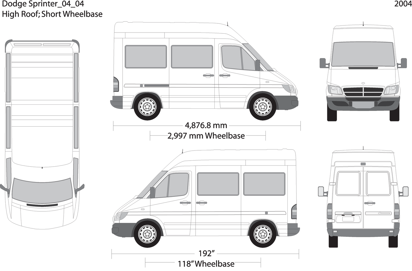 2004 Dodge Sprinter V04 Vehicle Wrap Template