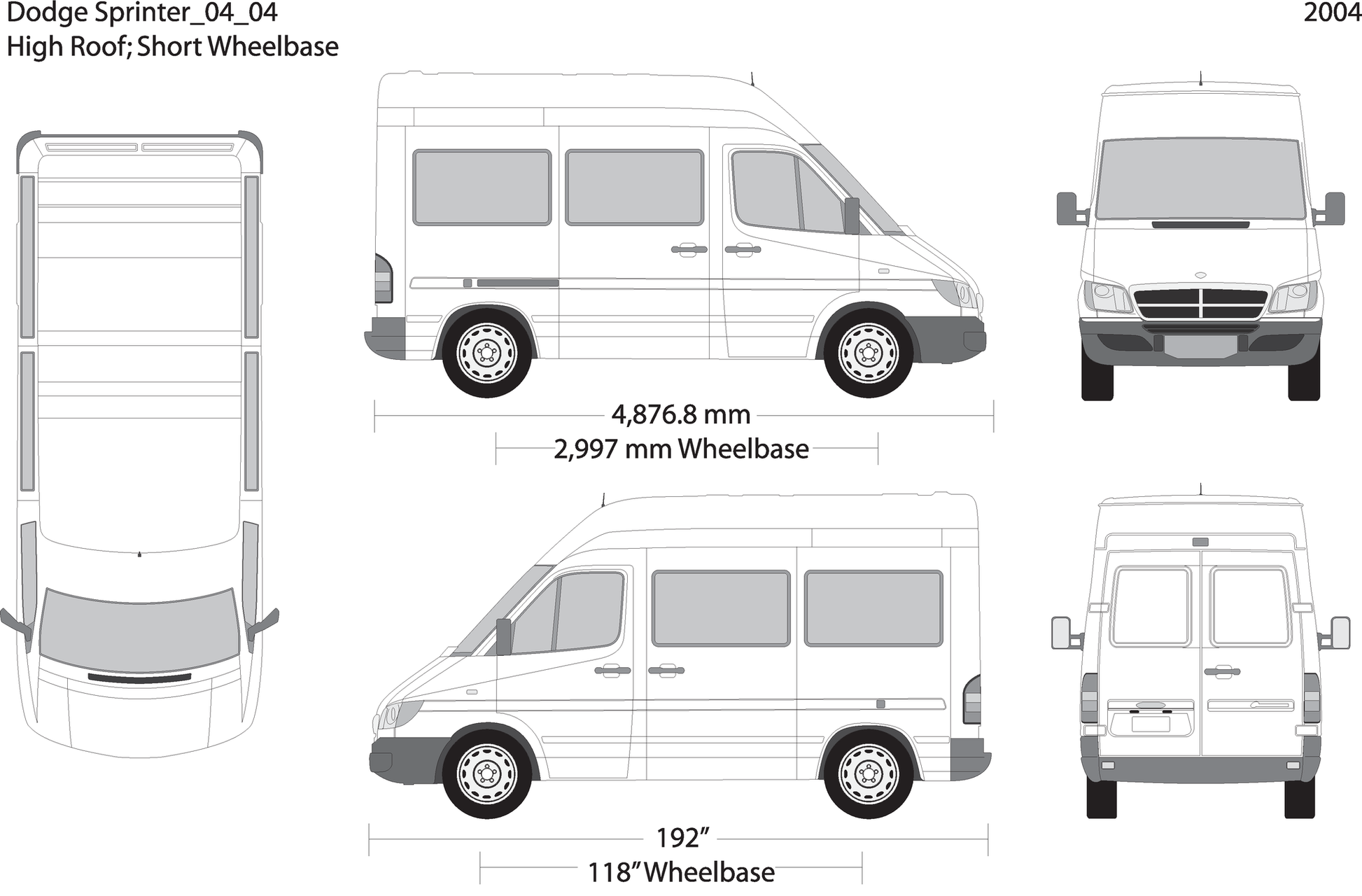 2004 Dodge Sprinter V04 Vehicle Wrap Template
