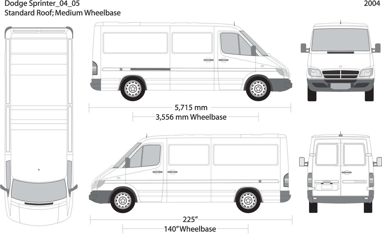 2004 Dodge Sprinter V05 Vehicle Wrap Template