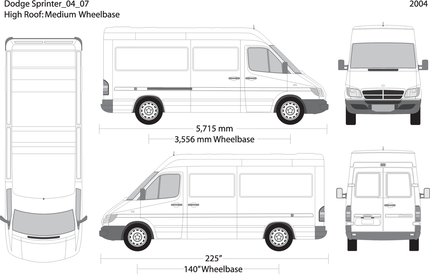 2004 Dodge Sprinter V07 Vehicle Wrap Template