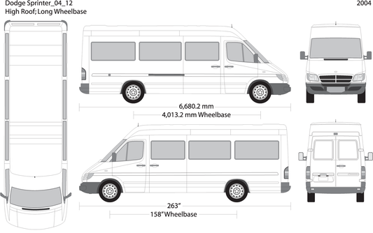 2004 Dodge Sprinter V12 Vehicle Wrap Template