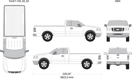 2004 Ford F 150 V02 Vehicle Wrap Template