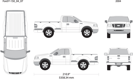 2004 Ford F 150 V07 Vehicle Wrap Template