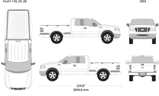 2004 Ford F 150 V08 Vehicle Wrap Template