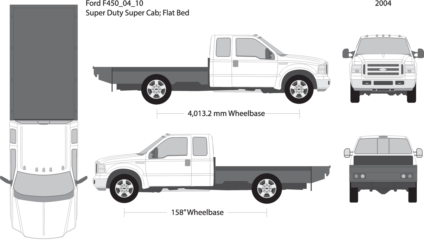 2004 Ford F 450 V10 Vehicle Wrap Template