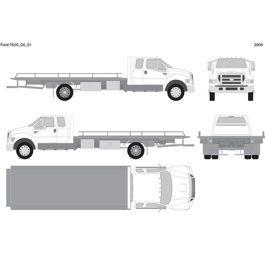 2004 Ford F 650 V01 Vehicle Wrap Template
