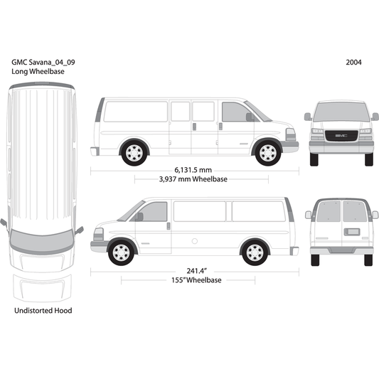 2004 Gmc Savana V09 Vehicle Wrap Template