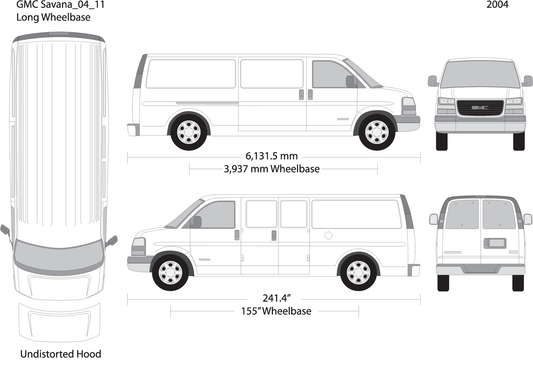 2004 Gmc Savana V11 Vehicle Wrap Template