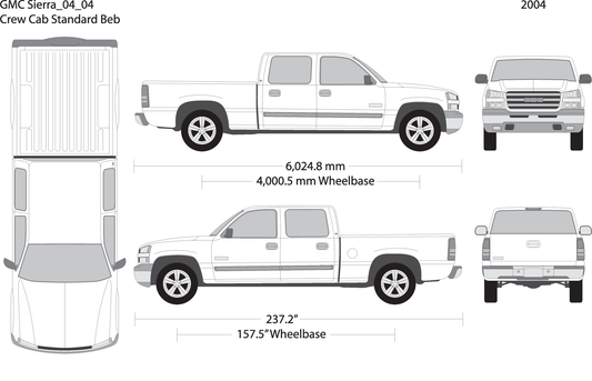 2004 Gmc Sierra 1500 V04 Vehicle Wrap Template