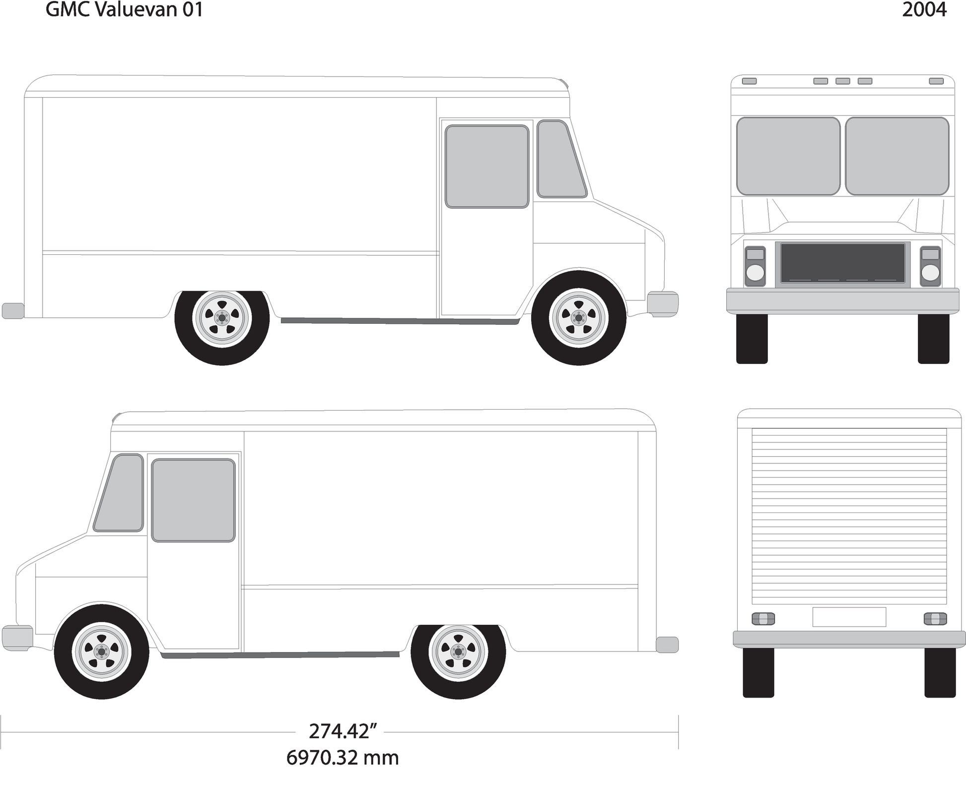 2004 Gmc Value Van V01 Vehicle Wrap Template