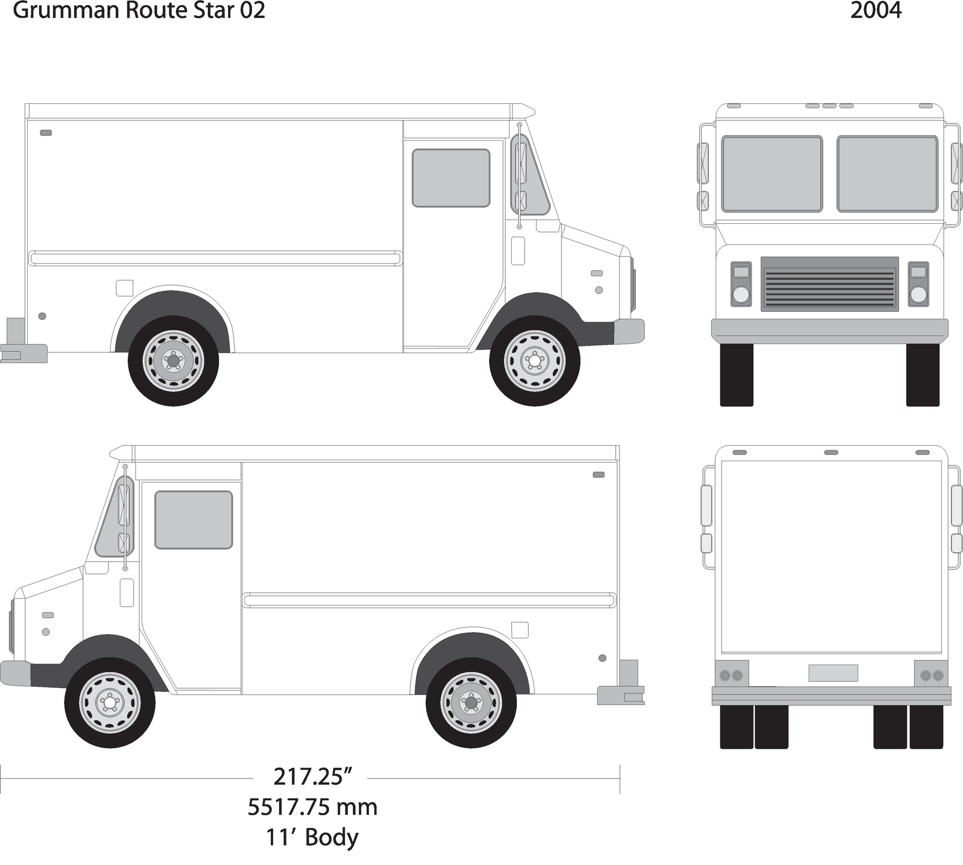 2004 Grumman V02 Vehicle Wrap Template