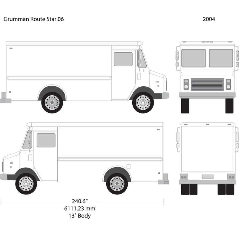 2004 Grumman V06 Vehicle Wrap Template