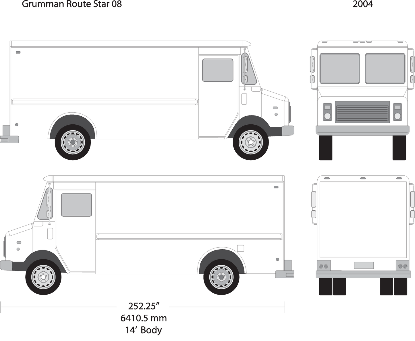 2004 Grumman V08 Vehicle Wrap Template