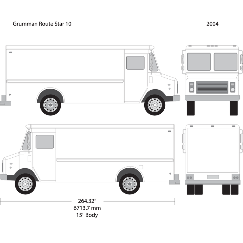 2004 Grumman V10 Vehicle Wrap Template