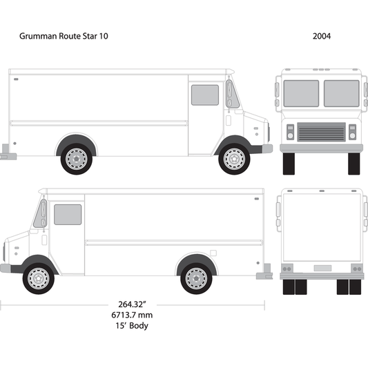 2004 Grumman V10 Vehicle Wrap Template