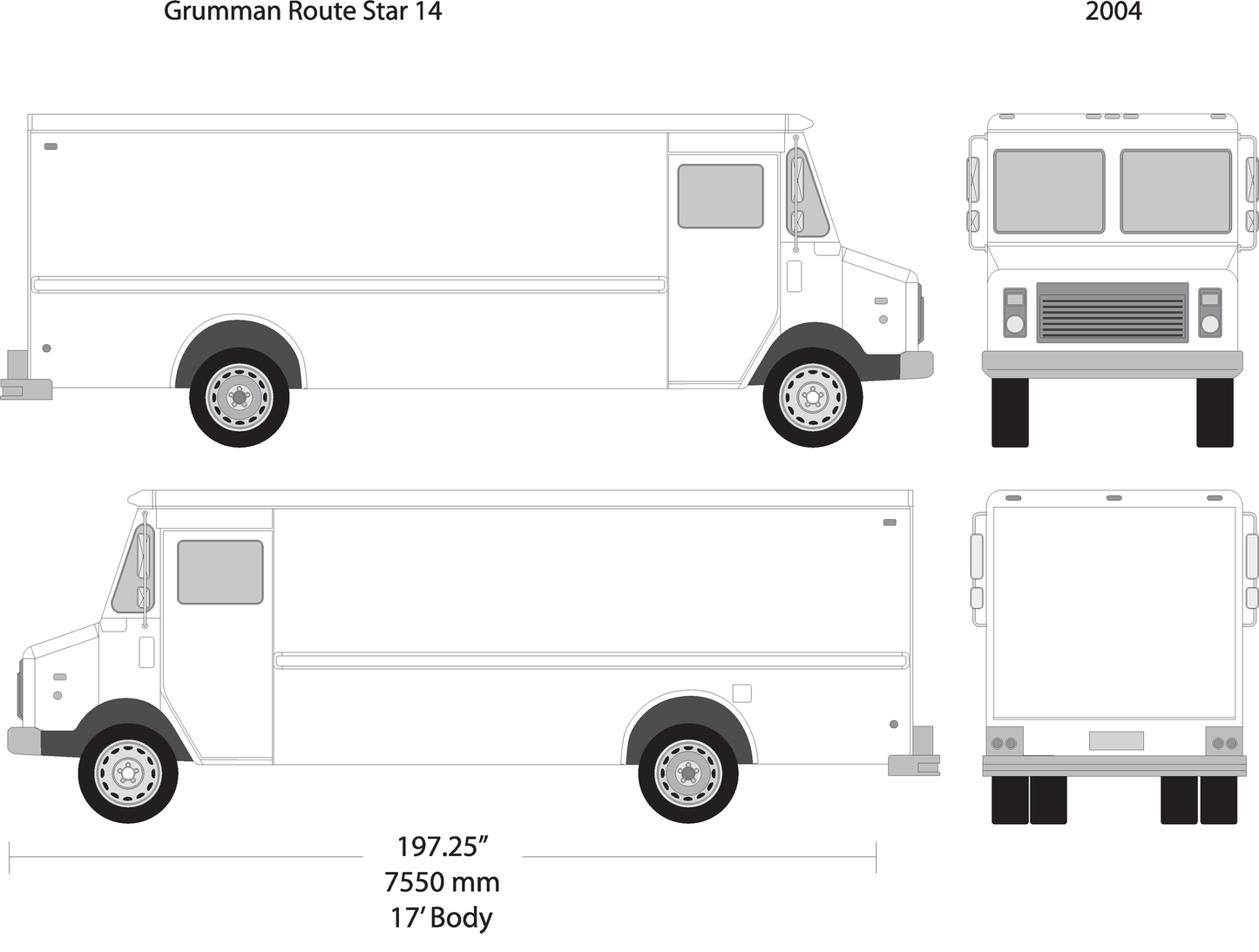 2004 Grumman V14 Vehicle Wrap Template