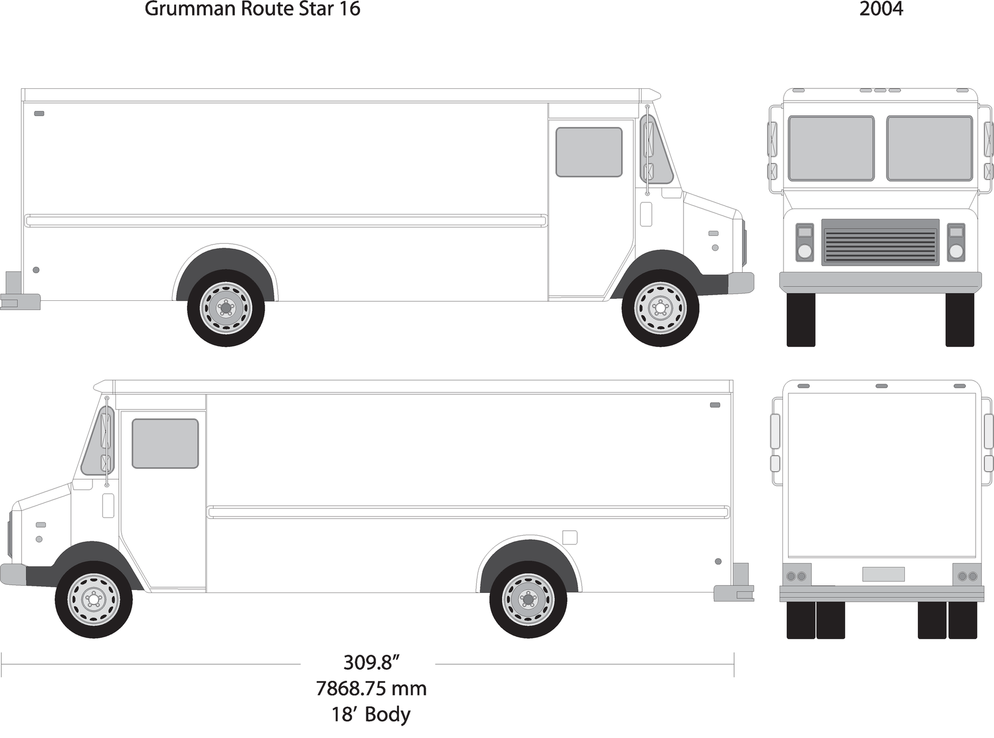 2004 Grumman V16 Vehicle Wrap Template
