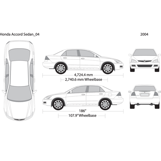 2004 Honda Accord Sedan V01 Vehicle Wrap Template
