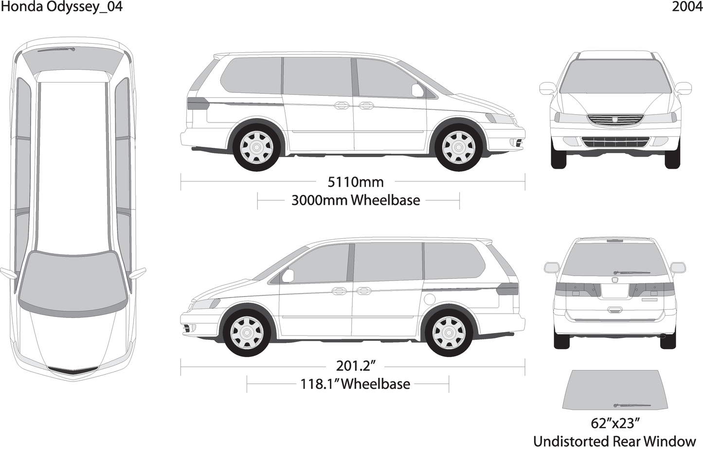 2004 Honda Odyssey V04 Vehicle Wrap Template