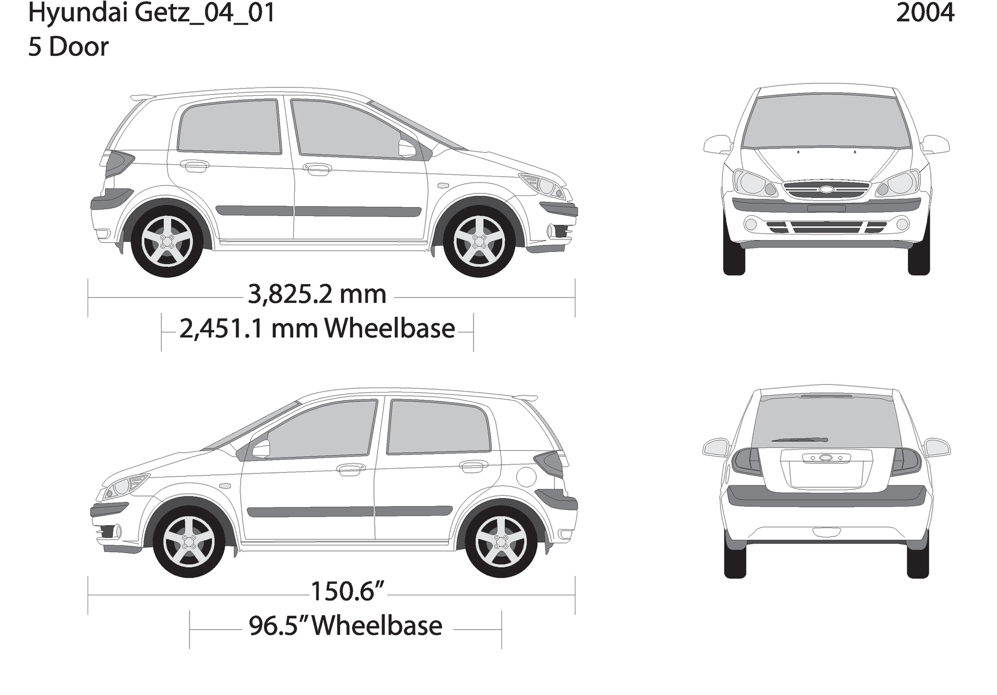 2004 Hyundai Getz V01 Vehicle Wrap Template