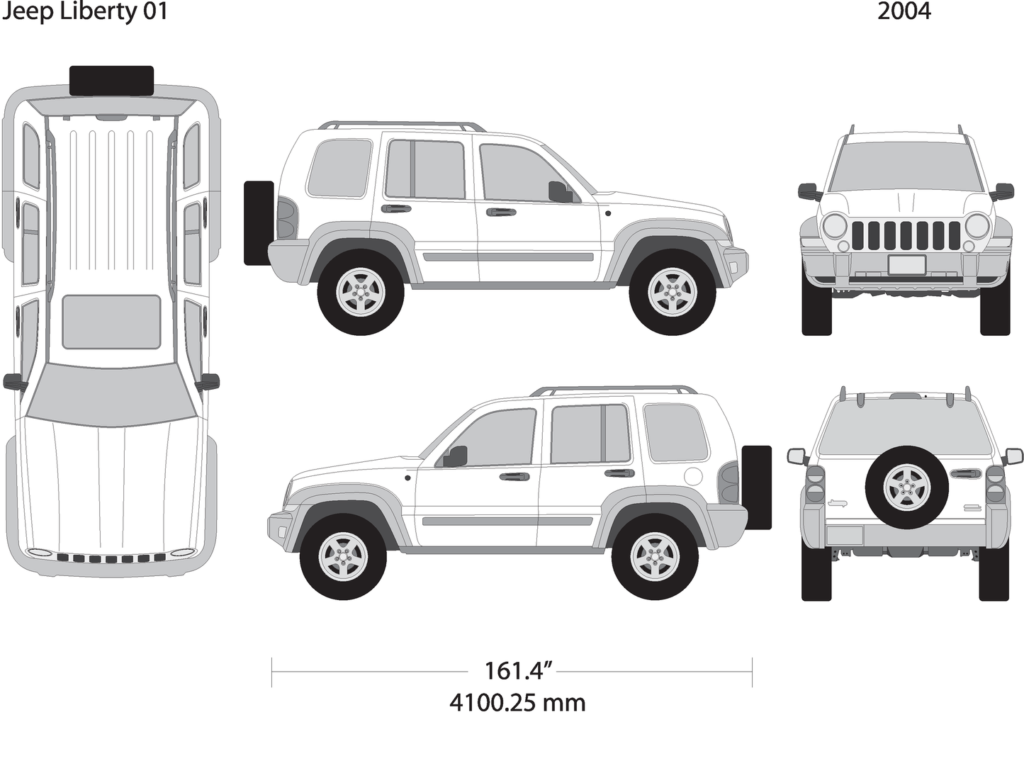 2004 Jeep Liberty V01 Vehicle Wrap Template