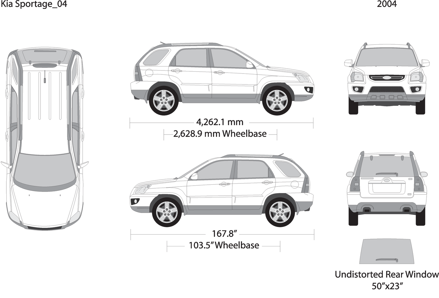 2004 Kia Sportage V04 Vehicle Wrap Template