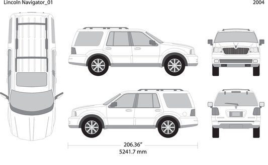 2004 Lincoln Navigator V04 Vehicle Wrap Template