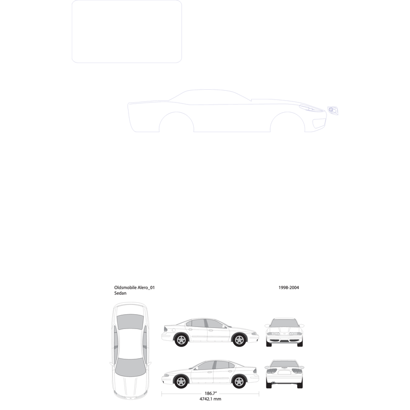 2004 Oldsmobile Alero V01 Vehicle Wrap Template