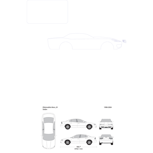 2004 Oldsmobile Alero V01 Vehicle Wrap Template