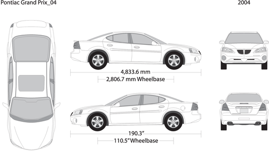 2004 Pontiac Grand Prix V04 Vehicle Wrap Template