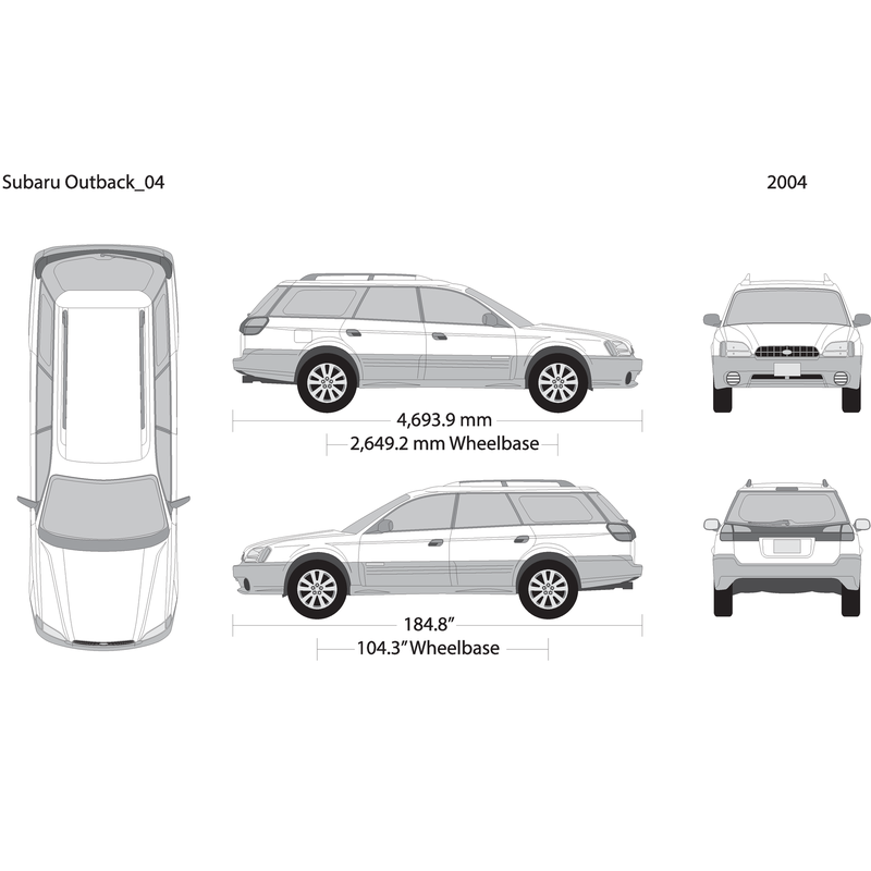 2004 Subaru Outback V04 Vehicle Wrap Template
