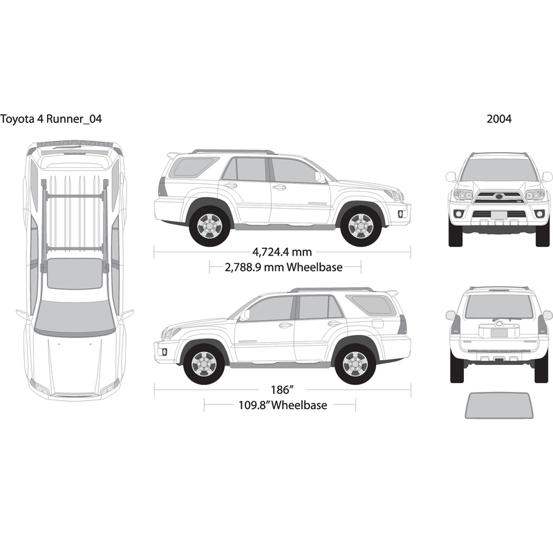 2004 Toyota 4 Runner V04 Vehicle Wrap Template