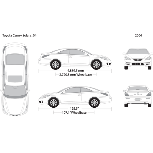2004 Toyota Camry Solara V04 Vehicle Wrap Template