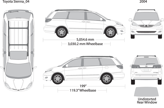 2004 Toyota Sienna V04 Vehicle Wrap Template