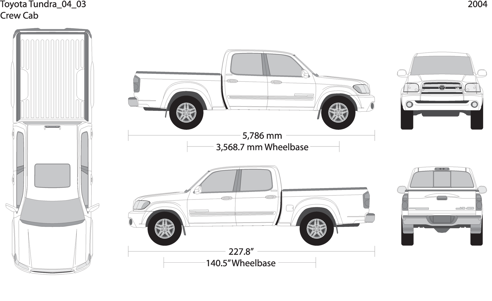 2004 Toyota Tundra V03 Vehicle Wrap Template