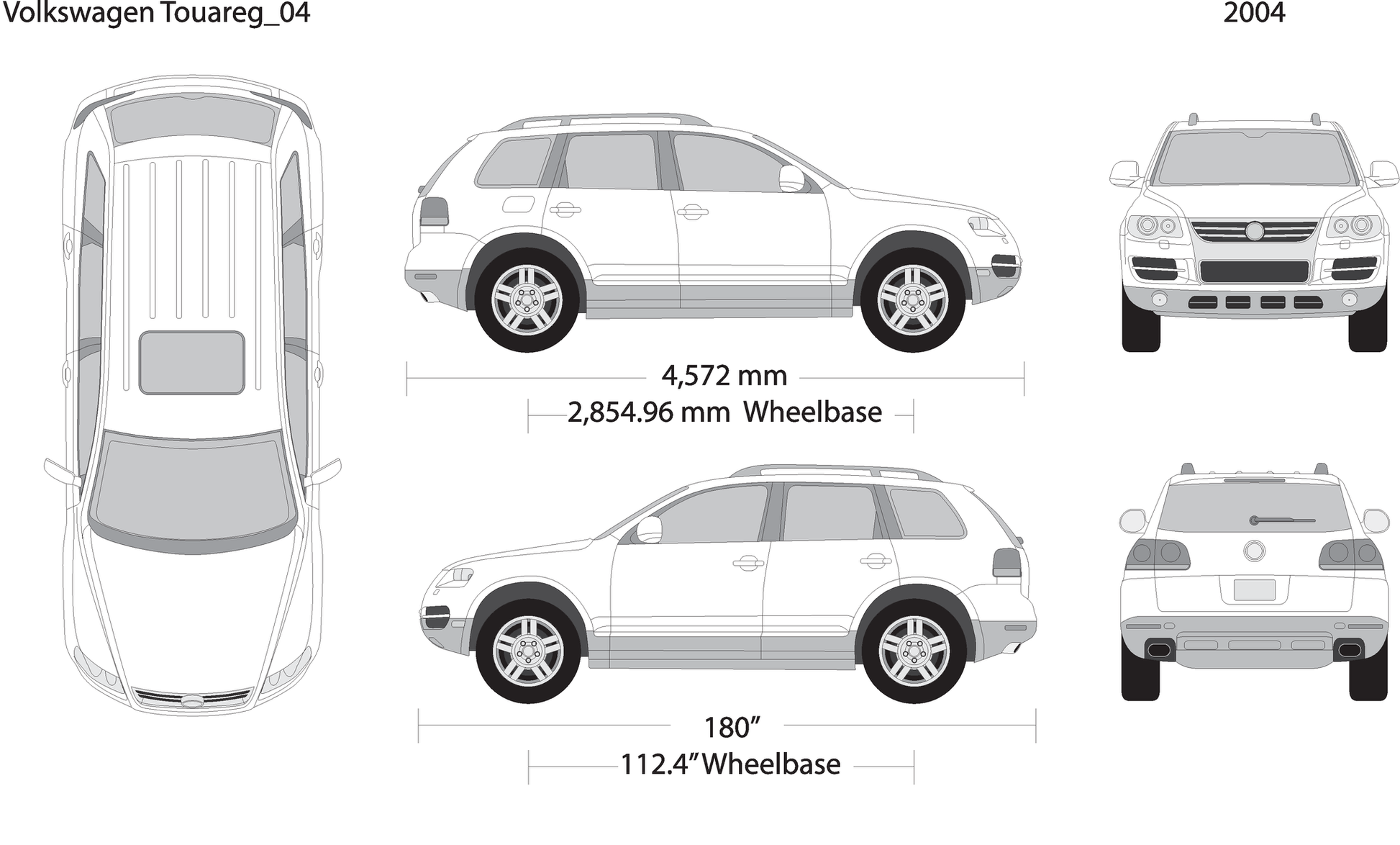 2004 Volkswagen Touareg V04 Vehicle Wrap Template