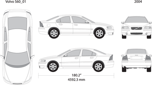 2004 Volvo Volvo S60 V01 Vehicle Wrap Template