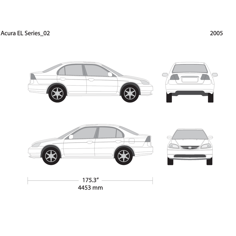 2005 Acura El V02 Vehicle Wrap Template