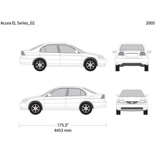 2005 Acura El V02 Vehicle Wrap Template