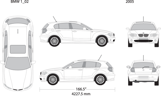 2005 Bmw 1 V02 Vehicle Wrap Template
