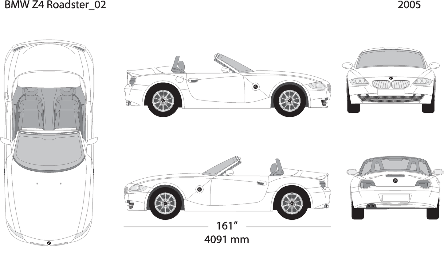 2005 Bmw Z4 V02 Vehicle Wrap Template