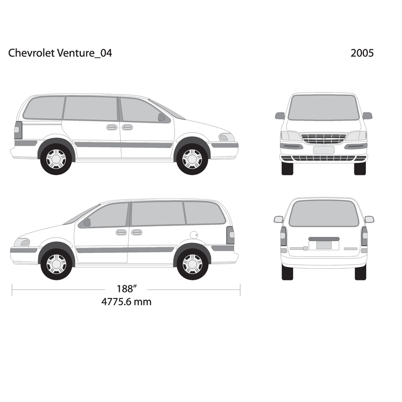 2005 Chevy Venture V04 Vehicle Wrap Template