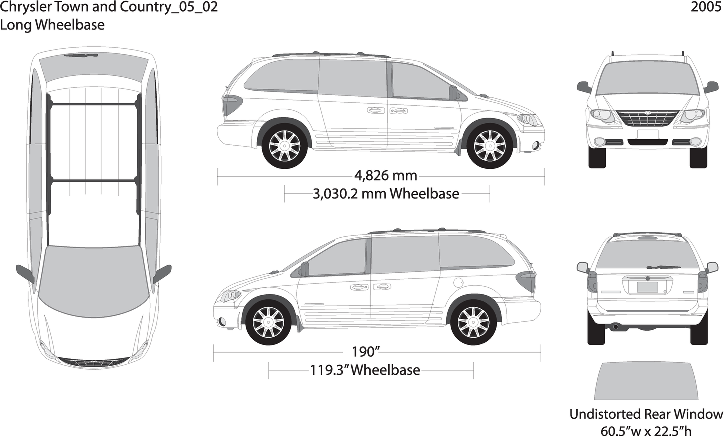 2005 Chrysler Town And Country V02 Vehicle Wrap Template