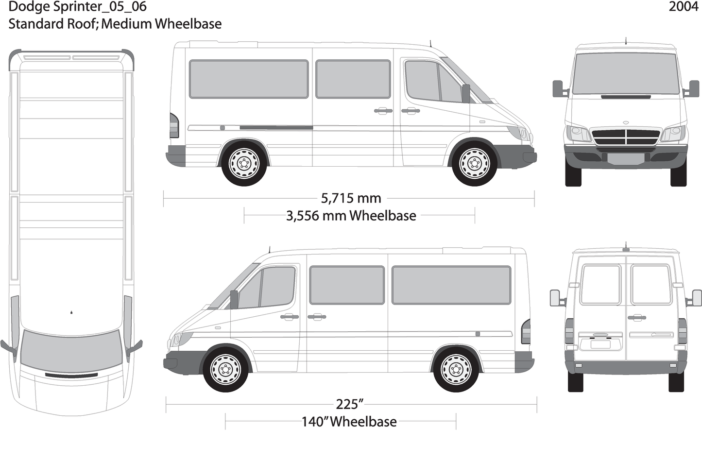 2005 Dodge Sprinter V06 Vehicle Wrap Template