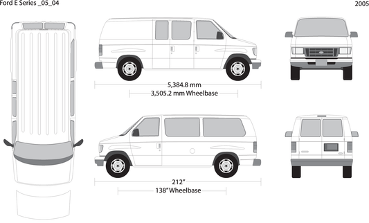 2005 Ford E Series V04 Vehicle Wrap Template